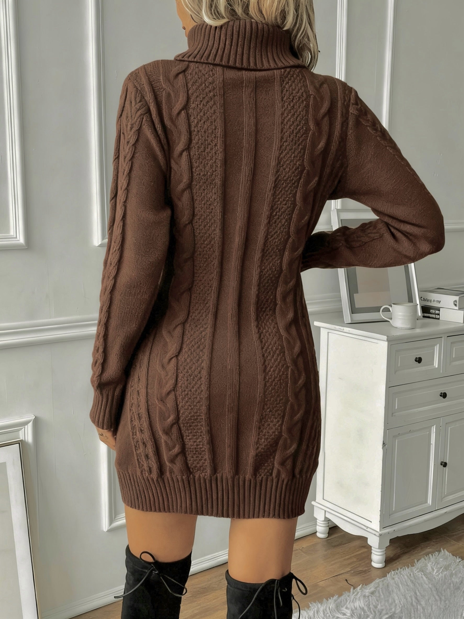 v neck cable knit long sleeve mini dress Generic Womens Sweater Dress Long Sleeve V Neck Sexy Bodycon Mini Dress  Spring Cable Knit Chunky Pullover Jumper Dresses (Medium,Apricot) at Amazon  Women's Clothing store