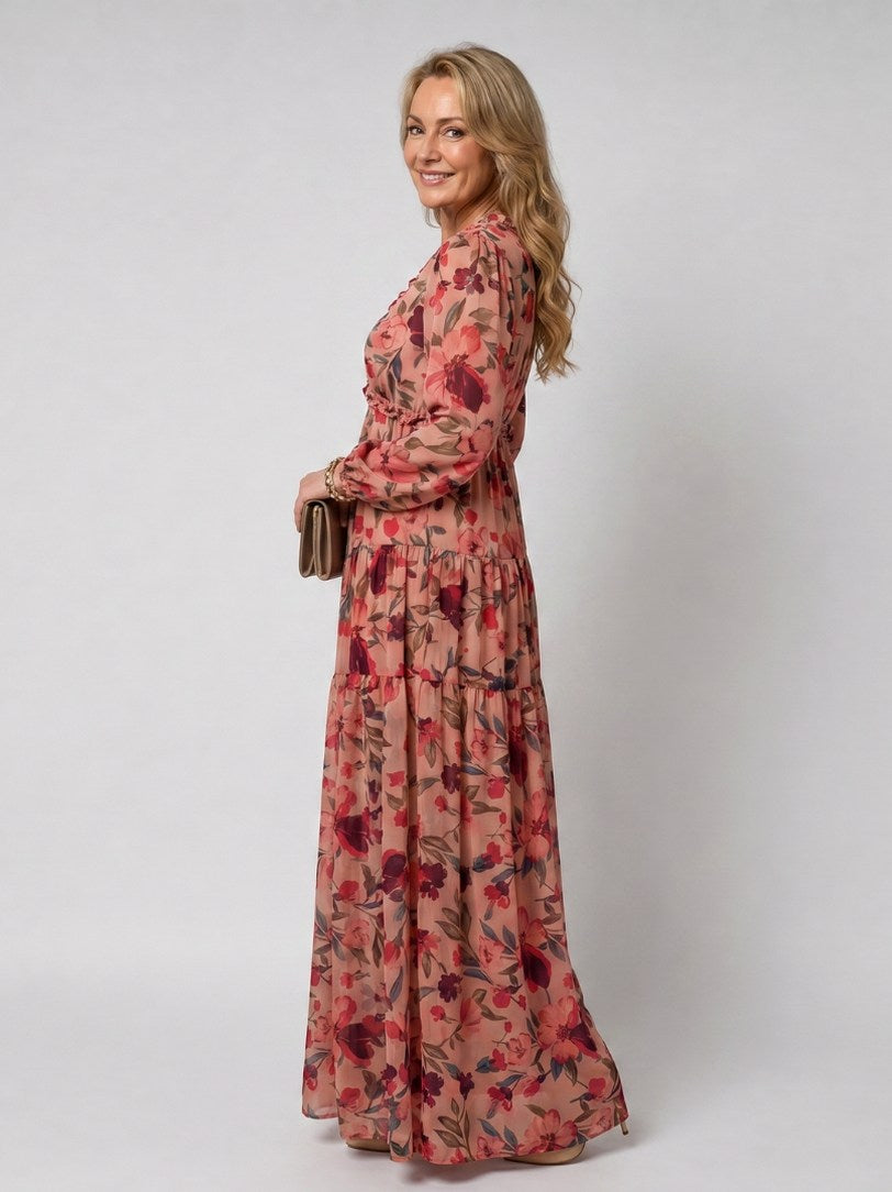 Floral Long Sleeve Maxi Dress