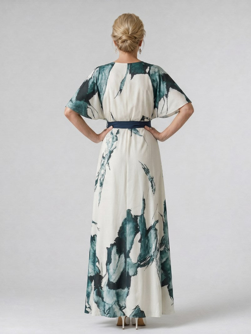 Floral Belted Maxi Dress