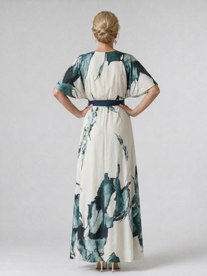 Floral Belted Maxi Dress
