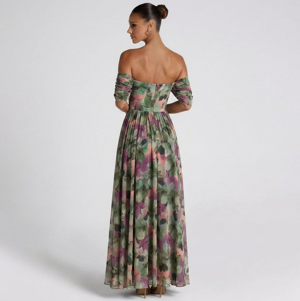Floral Off Shoulder Maxi Dress