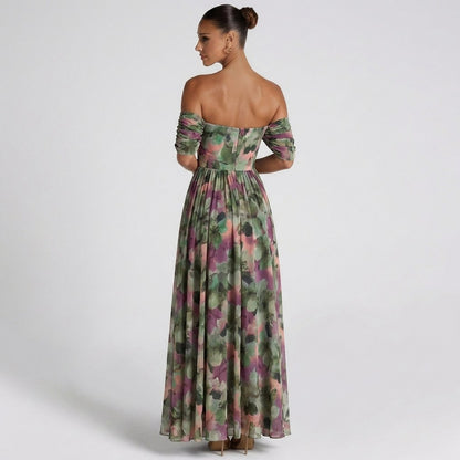 Floral Off Shoulder Maxi Dress