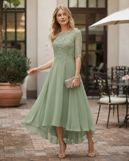 Lace A-Line Midi Dress