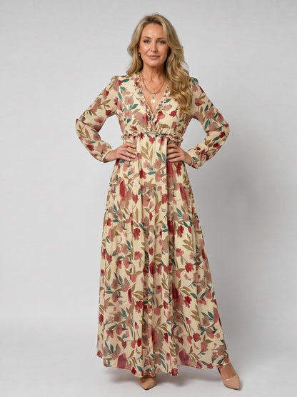 Floral Long Sleeve Maxi Dress