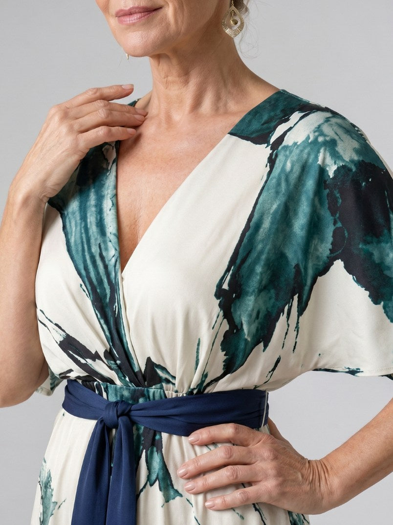 Floral Belted Maxi Dress