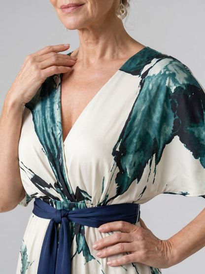 Floral Belted Maxi Dress