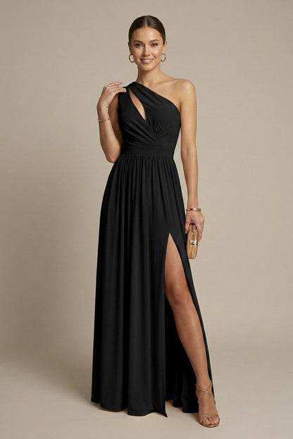 One Shoulder Cutout Maxi Dress