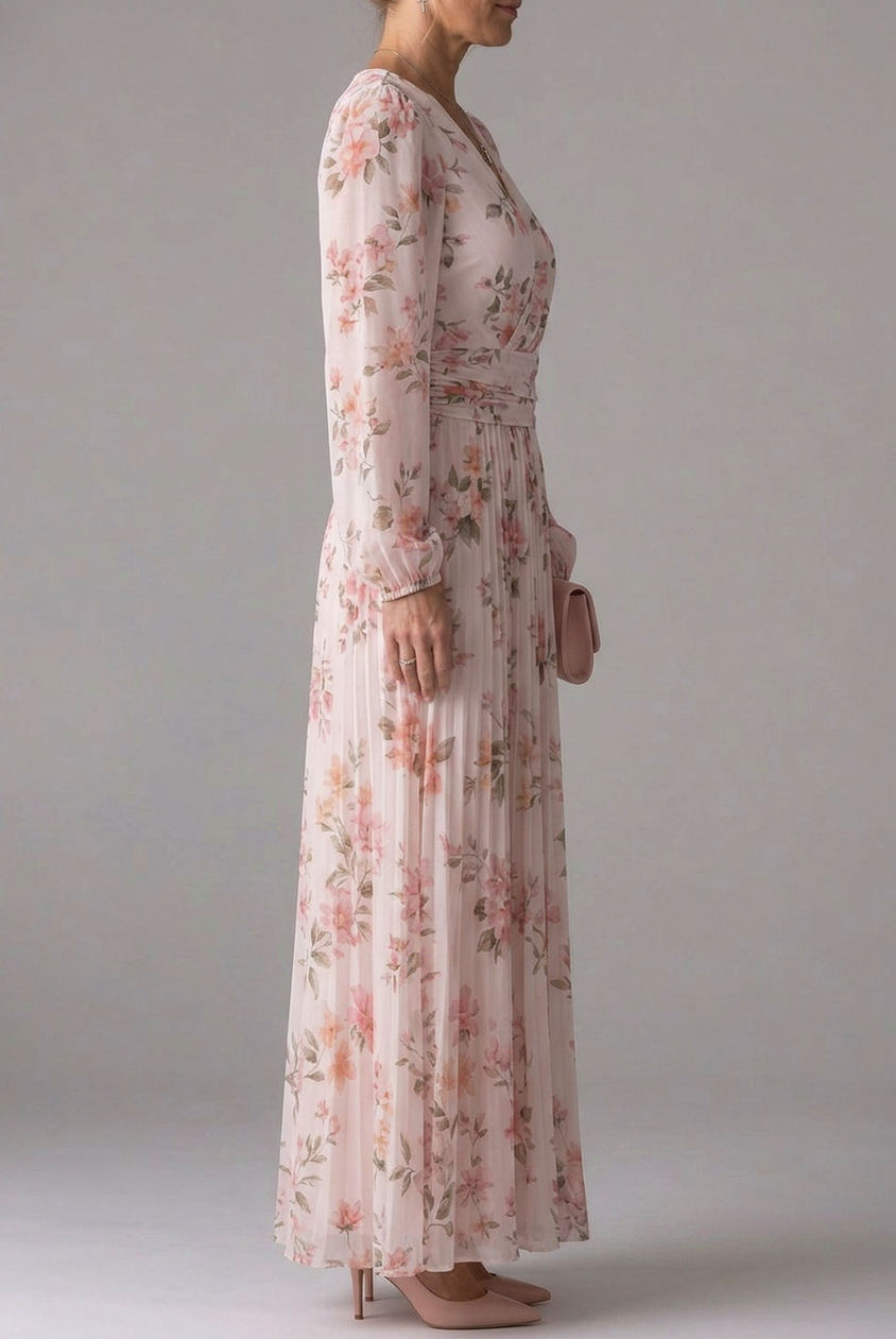 Floral Long Sleeve Maxi Dress