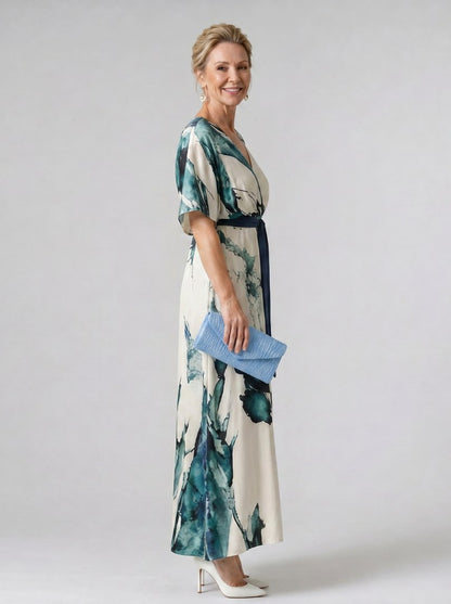 Floral Belted Maxi Dress
