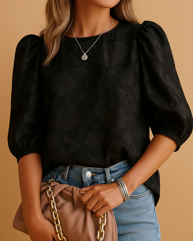 Floral Puff Sleeve Blouse