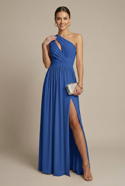 One Shoulder Cutout Maxi Dress