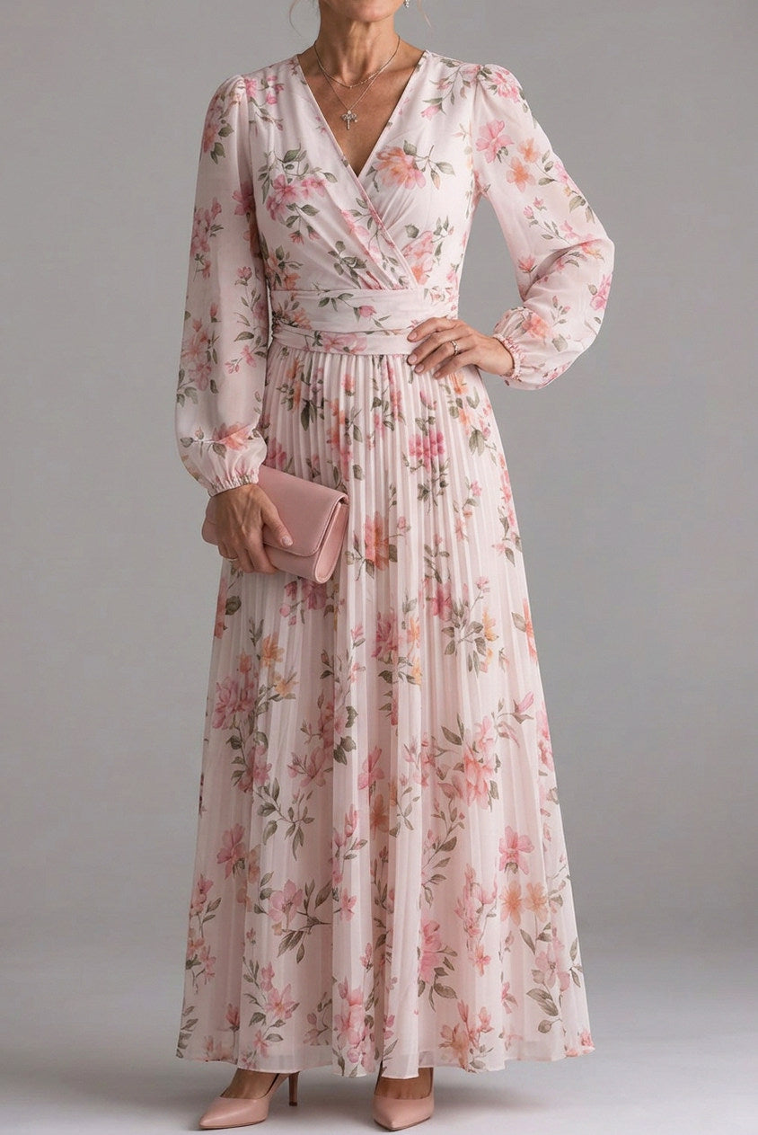 Floral Long Sleeve Maxi Dress
