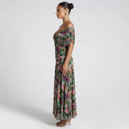 Floral Off Shoulder Maxi Dress