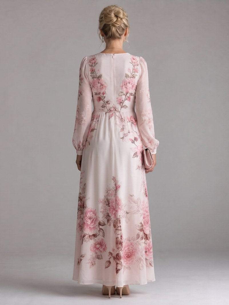 Floral Long Sleeve Maxi Dress