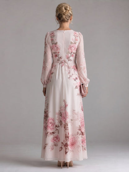 Floral Long Sleeve Maxi Dress